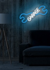LUCE LED Signal Art GARAGE BLUE WHITE USB DIMMER "Force" #X75F