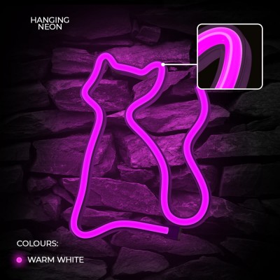 LUCE LED Signal Art CAT PINK AAx3+USB "Force" #X47F