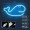 LUCE LED Signal Art WHALE blue AAX3+USB "Force" #X13E