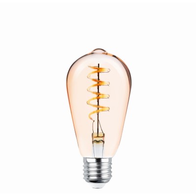 LAMPADA E27 forma st64 FILOLED RETRO' 4W 2000k 250lm Gold Forever "Force" #X58F