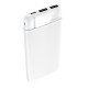 POWER BANK ricarica Emergenza con 2 prese USB e 1 Type-C 10000mAh bianco "Force" #X17E