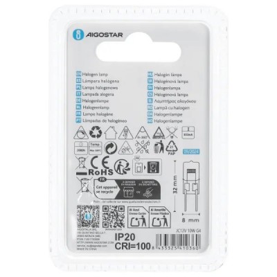 2 lampada G4 Alogena bispina 10W "Aigo" #X28G