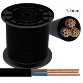 100Metri BOBINA CAVO ELETTRICO NERO AC 220/250V N.3 x 1,50 #X29G