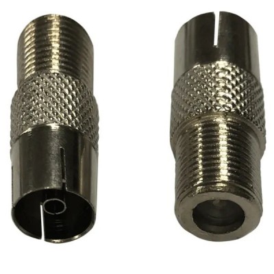 2 SPINOTTO DA TV FEMMINA ANTENNA PAL A FEMMINA CAVO COASSIALE TV/SAT #X35G