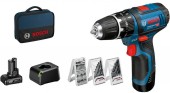 TRAPANO AVVITATORE RICARICABILE LI-ION BOSCH CON KIT 2 PILE 1 CHARGER 1 BORSA 2 KIT PUNTE 1 KIT BYTE #X80G