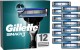 12 RICAMBI LAMETTE GILLETTE MACH3 #X36E