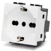 PRESA TRI-PASSO 10/16A/SCHUKO AC230/250V serie civile INCASSO ABL *compatibile Bticin Living #281B