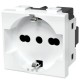 PRESA TRI-PASSO 10/16A/SCHUKO AC230/250V serie civile INCASSO ABM *compatibile Bticin Matix #241A