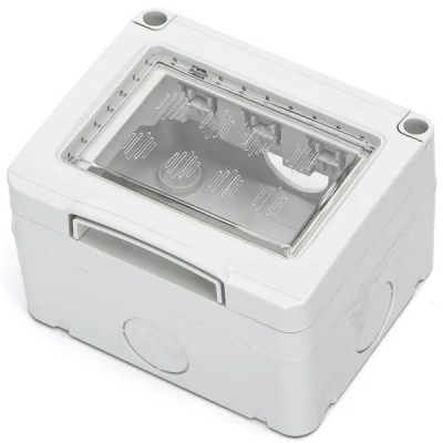 SCATOLA A PARETE IMPERMEABILE PROTETTA A 3 VIE PER 3 FRUTTI AD INCASSO serie civile ABM compatibile Bticin Matix #241B