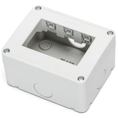 SCATOLA A PARETE A 3 VIE PER 3 FRUTTI AD INCASSO serie civile AVP compatibile Bticin Plana #291$