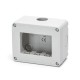 SCATOLA A PARETE A 3 VIE PER 3 FRUTTI AD INCASSO serie civile AVP compatibile Bticin Plana #291$