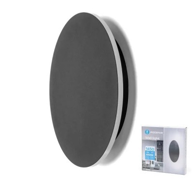 LAMPADA LUCE DA PARETE LED 12W 1450LM 6500k APPLIQUE AC230/250V PER INTERNI METALLO NERO "Aigo" #X93G