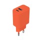 AC230V CHARGER 25W PRESE TYPE-C E USB "Force" ARANCIO #X13H