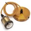 PORTALAMPADA E27 PASSAFILO CAVO SOSPENSIONE 1M ORO AC230V "Aigo" #X84G