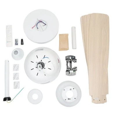 VENTILATORE DA SOFFITTO SBATTIARIA 5 PALE CON LUCE LED 6 VEL. "Aigo" #87