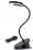 LAMPADA DA TAVOLO/MENSOLA/SCAFFALE CON PINZA NERA RICARICABILE 3W 4000k "Aigo" #X60H