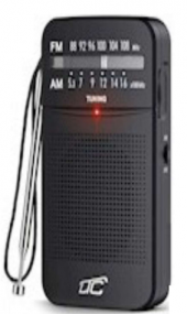 RADIO FM ANALOGICA VINTAGE PORTATILE NERA #X47I