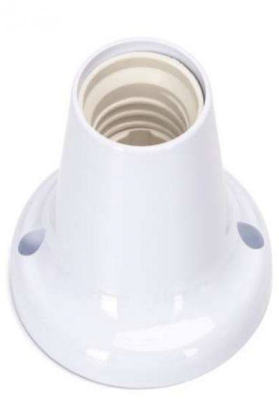 PORTALAMPADA E27 DA PARETE BIANCO AC230V FISSAGGIO 2 VITI #X91H