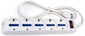 MULTIPRESA 5 prese Schuko/16/10 con interruttore spina 10A protezione sovraccarico Aigo #X98H