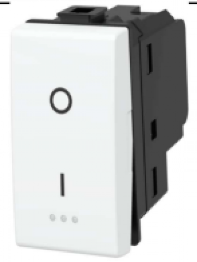 INTERRUTTORE BIPOLARE INCASSO serie civile AC230V a parete ABM AIGO compatibile Btic Matix #X74H