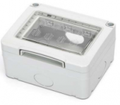 Scatola impermeabile IP55 a TRE vie da superficie bianca e grigia Serie AVP AIGO compatibile P-L-A-N-A #X93H