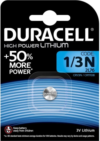 PILA DL 1/3 N ( DL1/3N / 2L76 ) Duracell ultra M3 litio 3V fotografia (#55 111055)