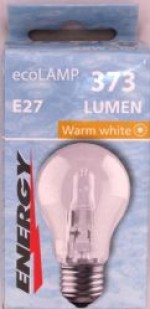 LAMPADA E27 53W ALOGENA GOCCIA (Confezione 10pz) (#343 COD.72HA2753G) *MINIMO5PZ 