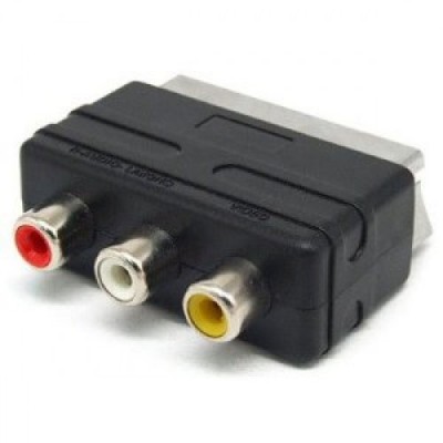 ADATTATORE SCART A OUT 3 RCA + S-VIDEO 4 PIN (#265 cod.5TVA20016)