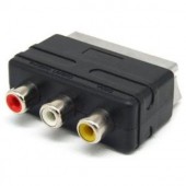 ADATTATORE SCART A OUT 3 RCA + S-VIDEO 4 PIN (#265 cod.5TVA20016)
