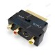ADATTATORE SCART A IN/OUT 3 RCA + S-VIDEO 4 PIN (cod.5tva20015 #266)