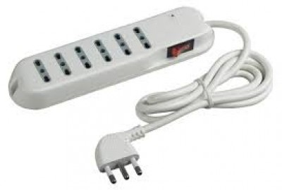 MULTIPRESA 6 Prese 10/16A con interruttore laterale AC230V 5E-6NK (#281 5A6281)