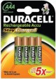 4 PILE AAA MINISTILO 750MAH NIMH RICARICABILI DURACELL #63