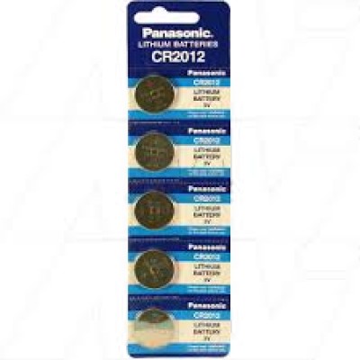 N.5 Pile CR 2012 3V LITIO Bottone Panasonic (#81 cod.252012B5) *in riassortimento