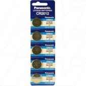 N.5 Pile CR 2012 3V LITIO Bottone Panasonic (#81 cod.252012B5) *in riassortimento