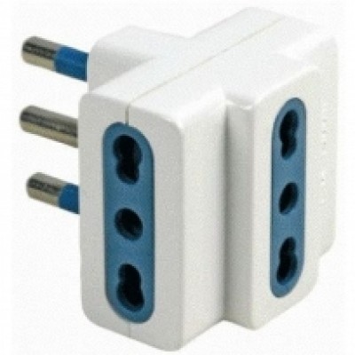 TRIPLA PRESA BIPASSO 10/16A CON SPINA 16A cod.5E11P #288A *MINIMO 5PZ
