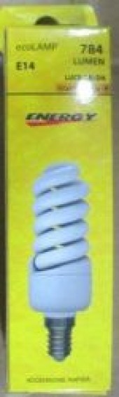LAMPADA E14 11W FLUORESCENTE SPIRALE Energy (#332 COD.72F1411)
