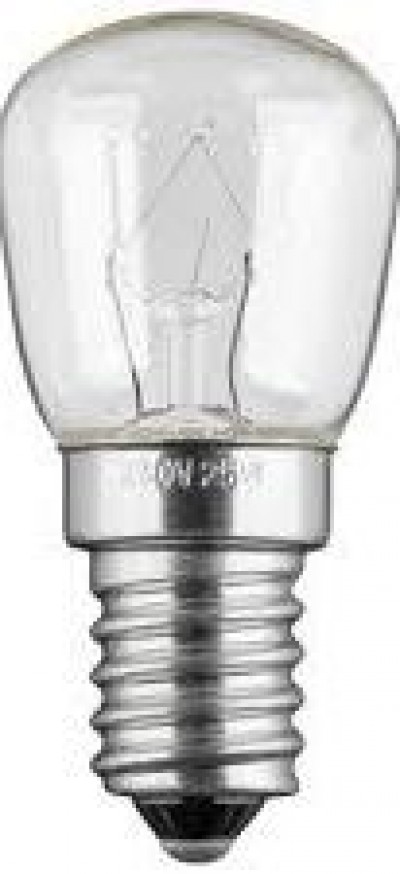 LAMPADA E14 FRIGO 15W 0° 220V (#404B COD. 72E14FRI) *IN RIASSORTIMENTO