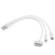 CAVO DI RICARICA DA USB A IPHONE / SAMSUNG / MICROUSB (#828A cod.93USB3)