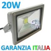 FARETTO AC230V A LED 20W LUCE BIANCO CALDO 3250K ALLUMINIO ANCHE PER USO ESTERNO (#363A COD.73FA22020WW)