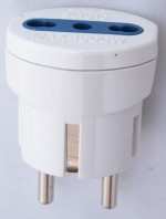 ADATTATORE SPINA SCHUKO - PRESA 10/16A AC230V sl1010 (#303 596303)