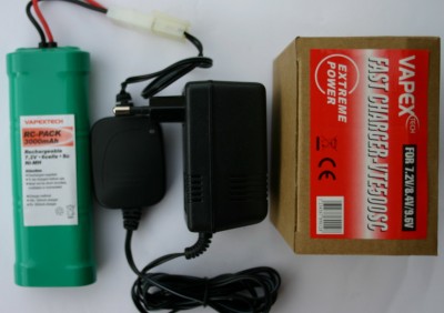 CARICAPILE NI-MH NI-CD per pacchi da 7,2V, 8,4V, 9,6V (#176)