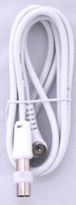 CAVO TV ANTENNA 1,5M MASCHIO-MASCHIO (CON ADATTATORE A FEMMINA) tvc3011 (#306 506306)