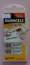 6 PILE DA675 1,4V ZINCO ARIA DURACELL APP. ACUSTICI iva4% (#49 111049)