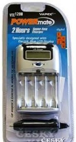 carica pile batterie Ni-MH Vapex VTE1200 carica super rapida (2 ore!) controllo digitale carica presa 12V auto (#169 cod.34VM29004))