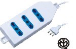 MULTIPRESA CIABATTA TRE POSTI 10/16A BIPASSO AC230V 5SL2203 (#258 5A6258)